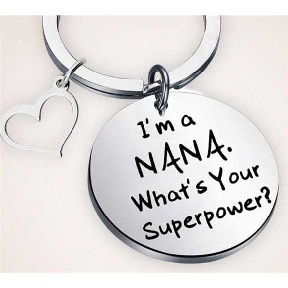 Keychain Nana Gifts | Nana Superpower Grandmother Gifts Metal Keyring - Picture 5 of 8